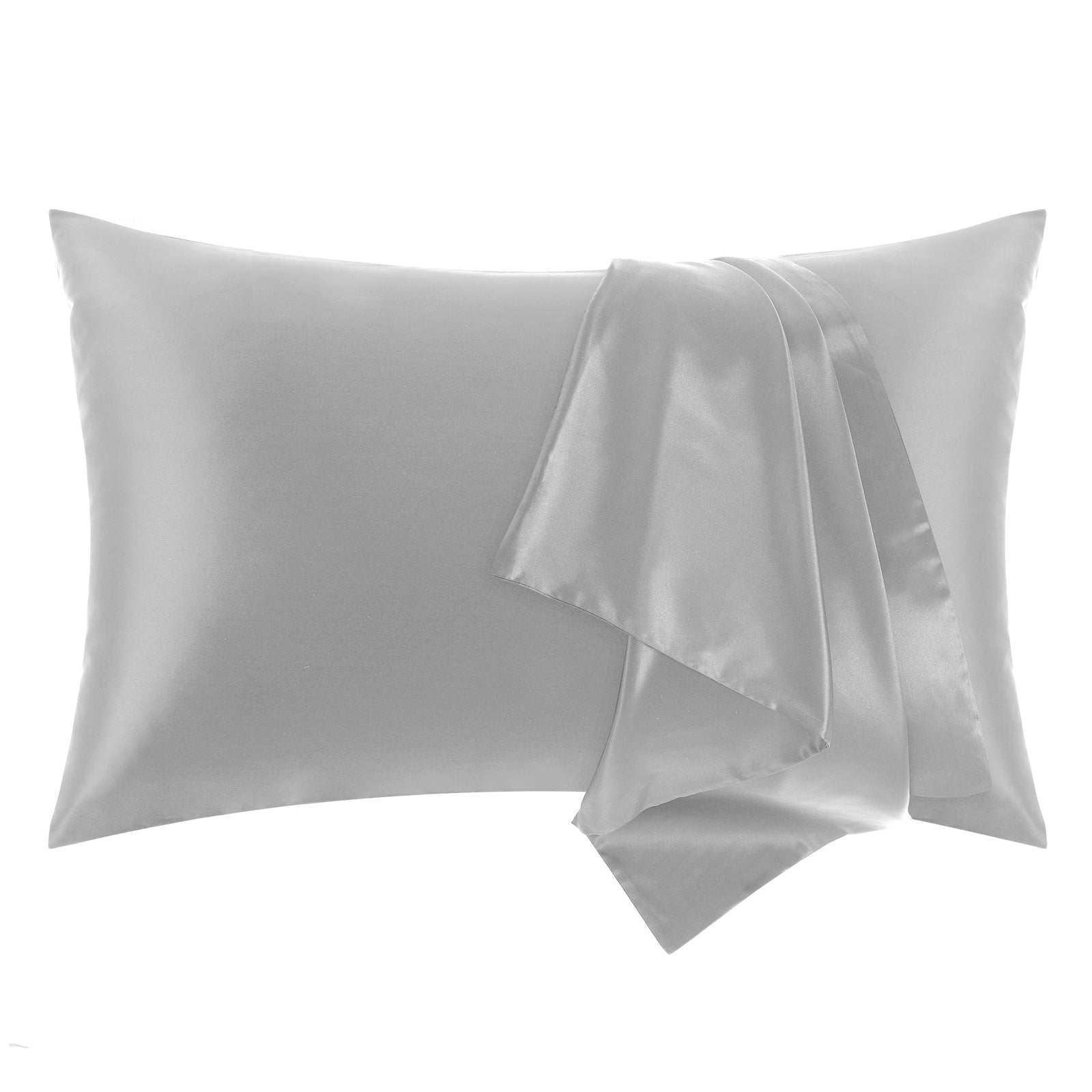 SOLEDI Natural Pure Mulberry Silk Cushion Cover (Grey)