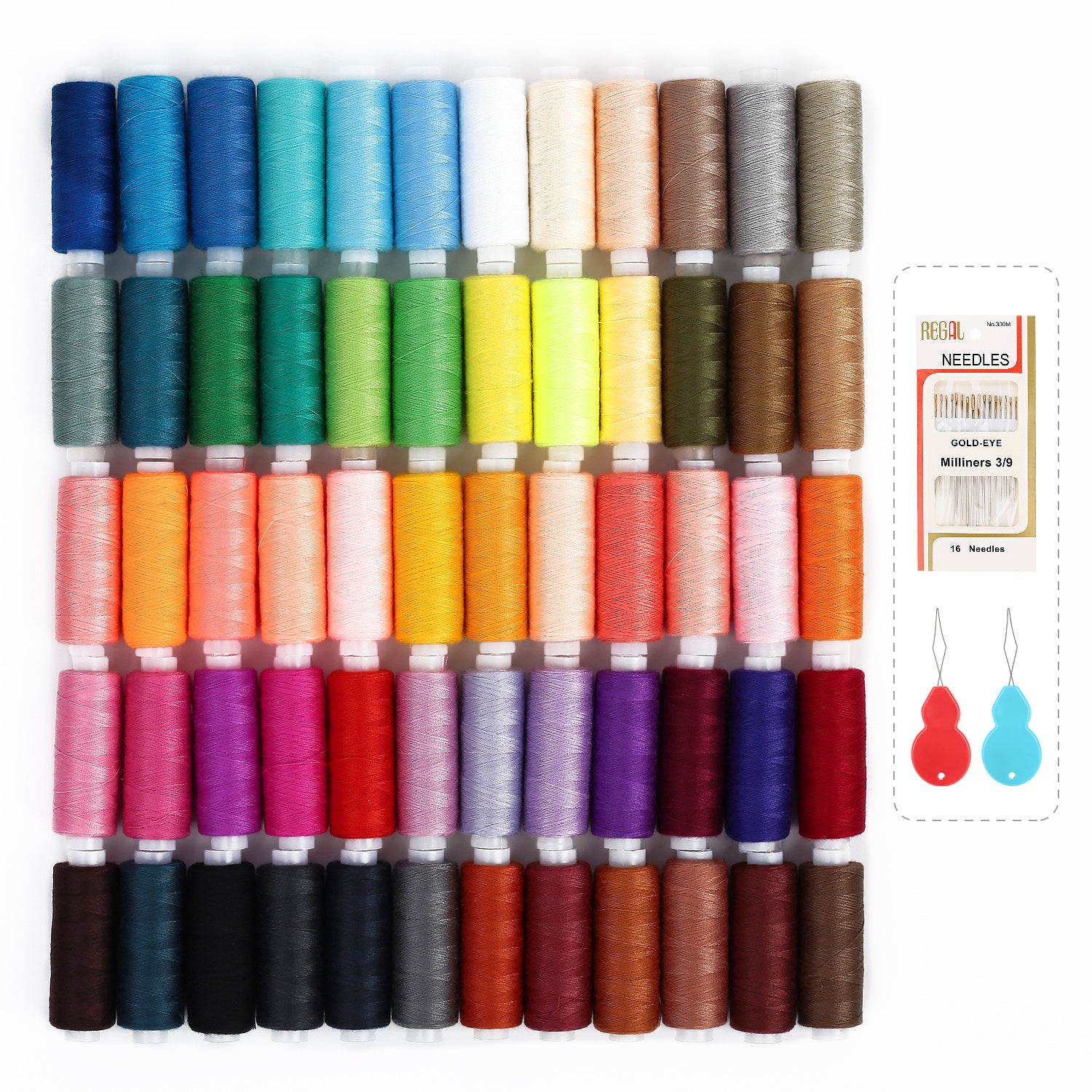 SOLEDI Sewing Thread Set With 60 Colors Polyester