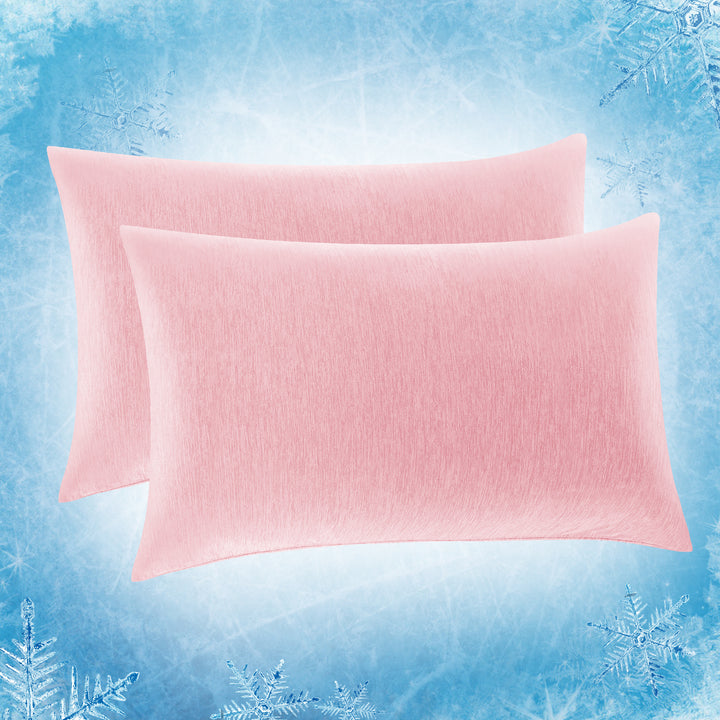 SOLEDI Pillow Case 2 Set Cooling Pillow (Pink)