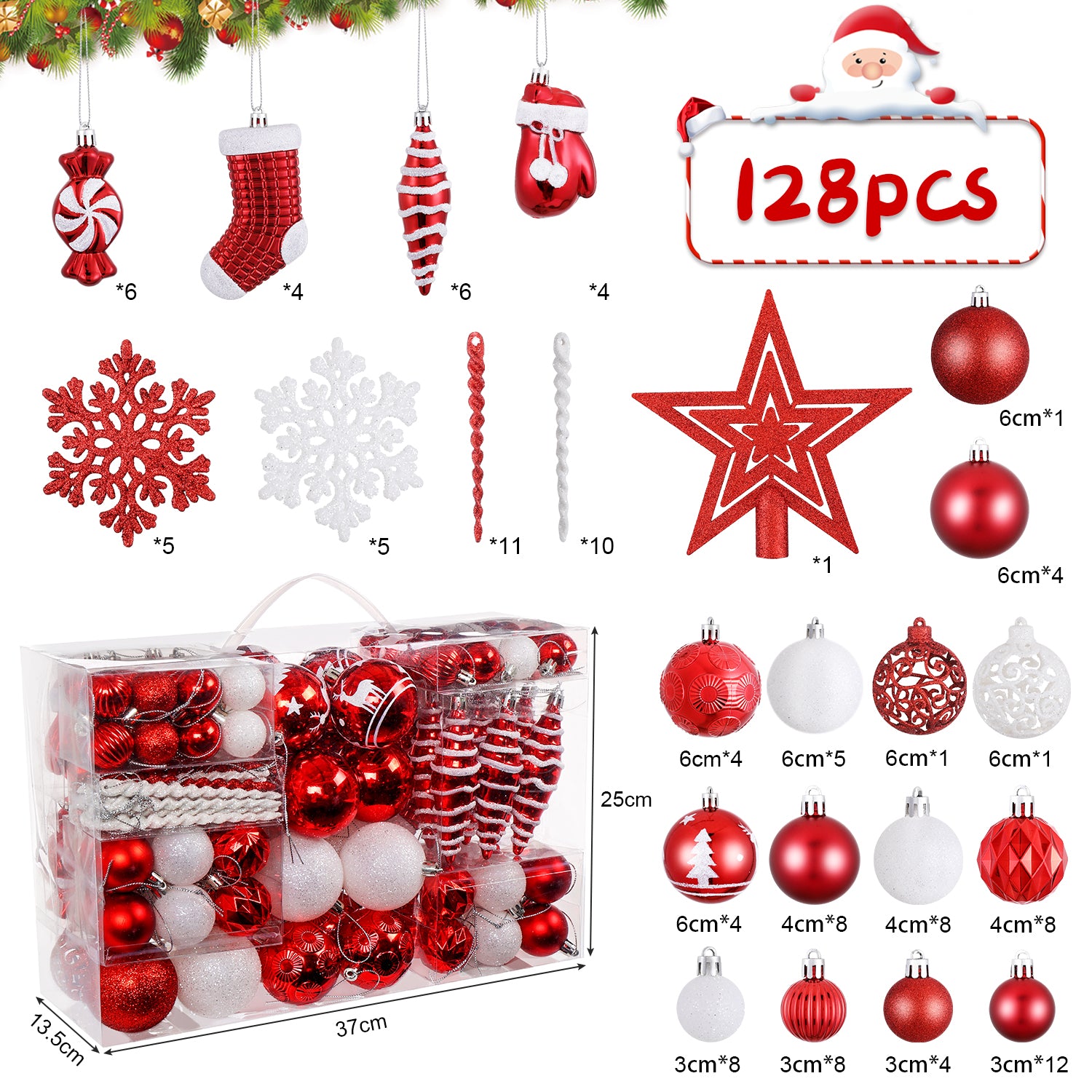 SOLEDI Christmas tree decoration set Christmas balls