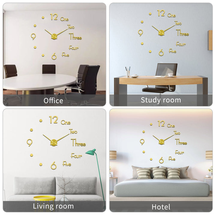 SOLEDI DIY 3D Wall Clocks (Golden)