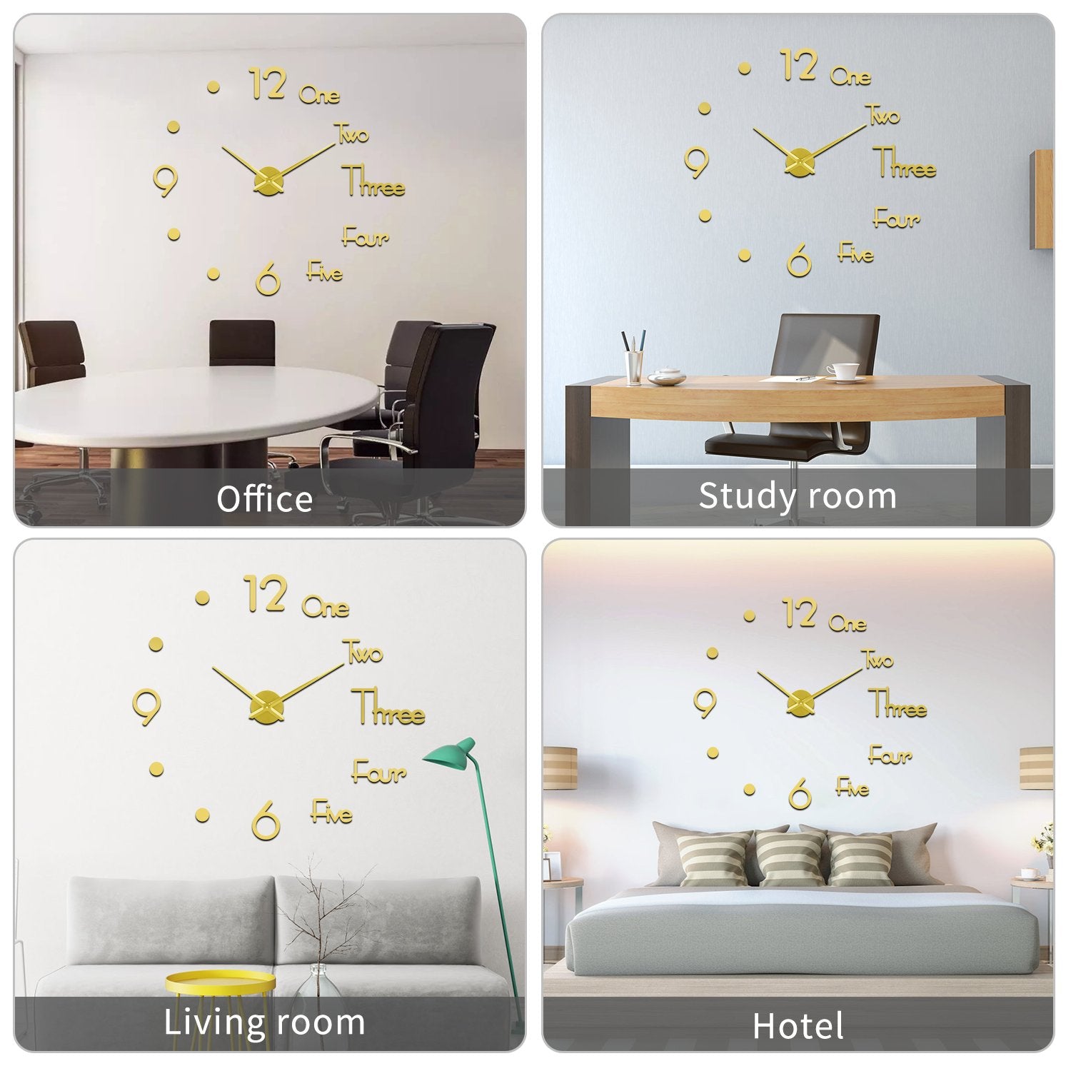 SOLEDI DIY 3D Wall Clocks (Sliver)