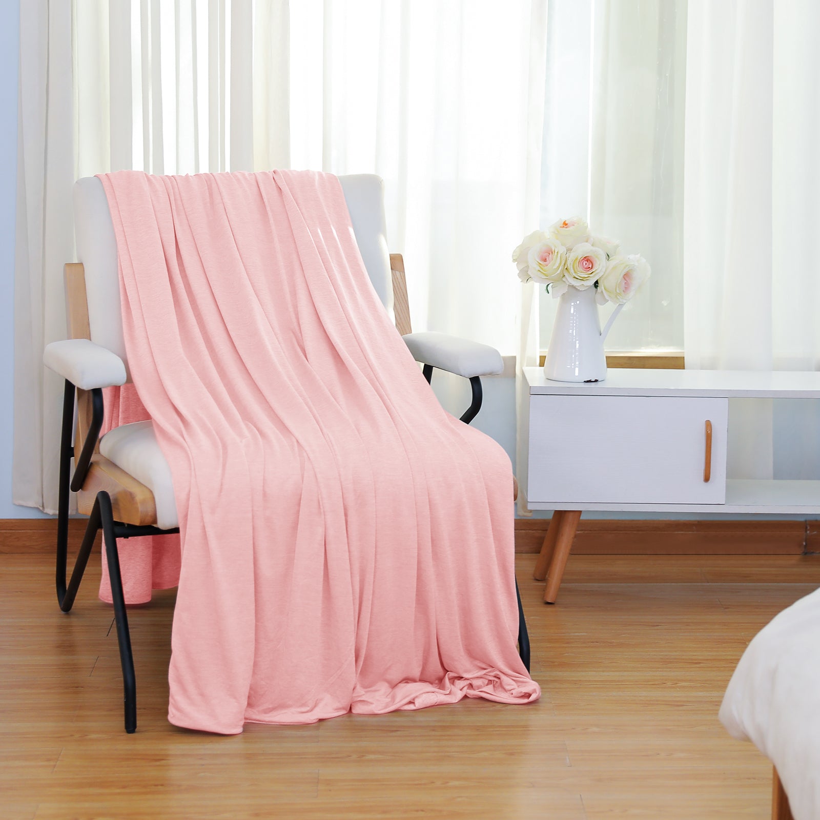 SOLEDI Cooling Blanket Cozy Blanket (Pink)