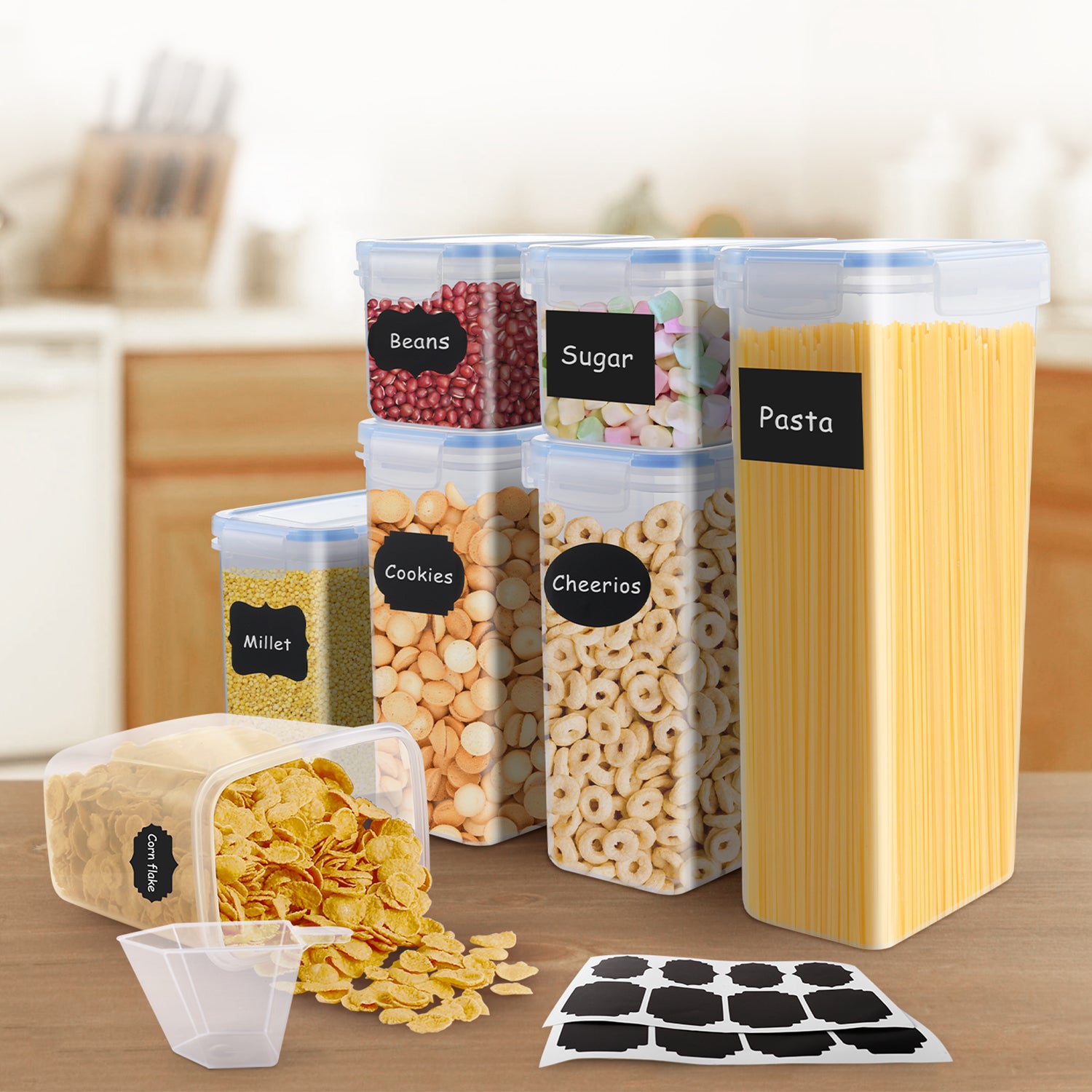 SOLEDI Cereal Storage Containers Airtight (7 Pcs Set)
