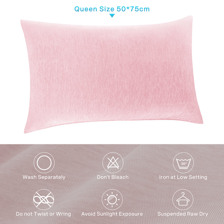 SOLEDI Pillow Case 2 Set Cooling Pillow (Pink)