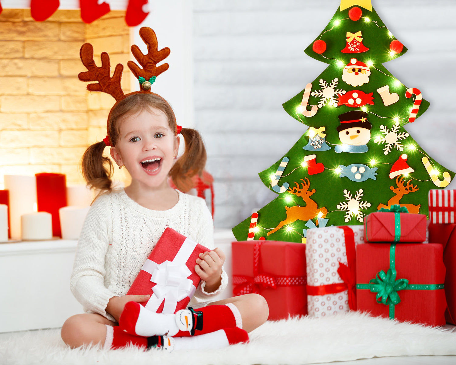 SOLEDI DIY Felt Christmas Tree For Children